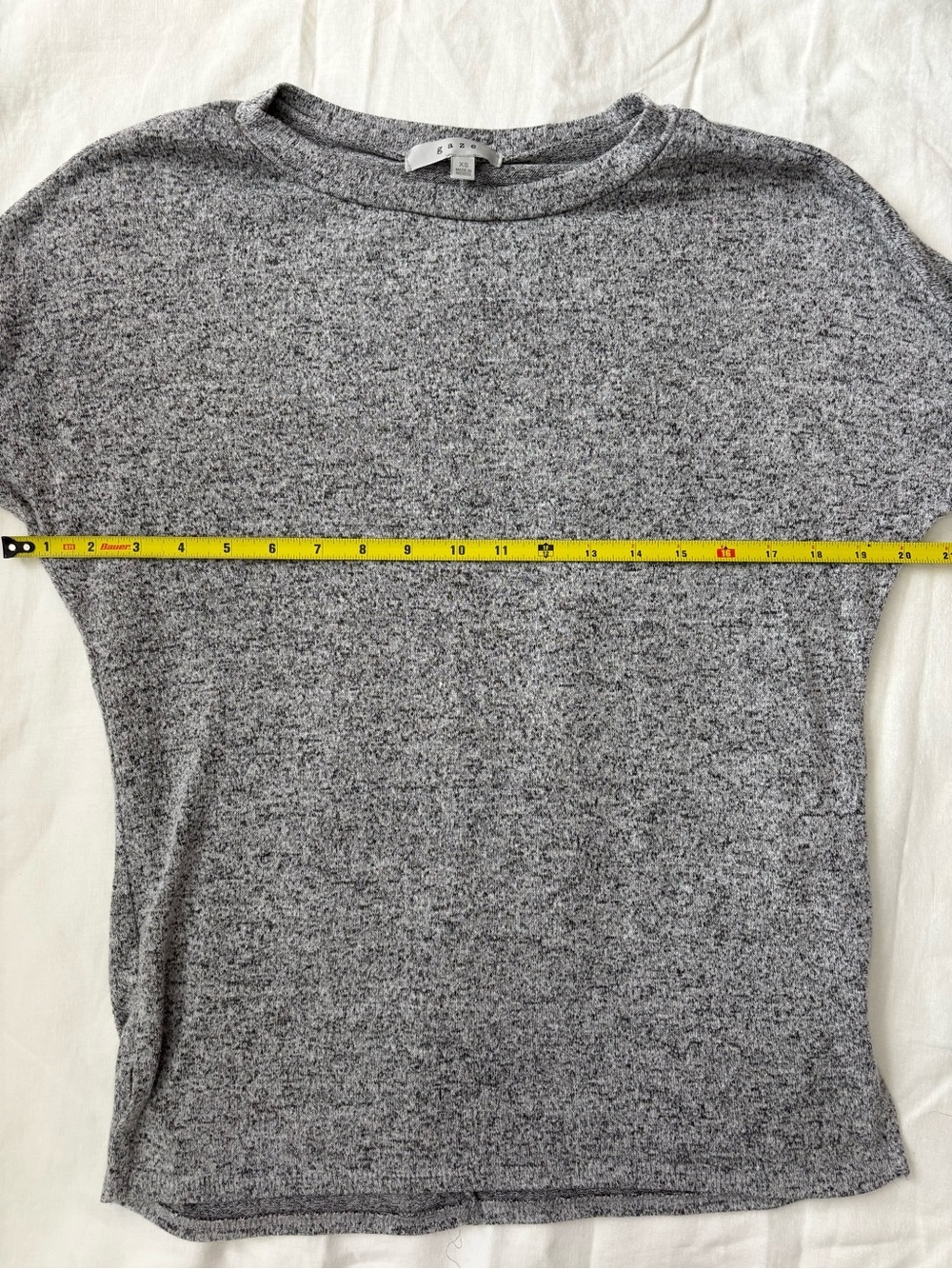 Gaze Marled Knit Long Sleeve Top Women's XS Gray Lightweight Sweater - Picture 4 of 4